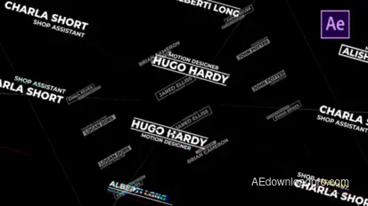 Glitch Lower Thirds Video Displays template preview