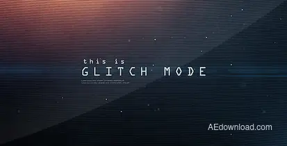 Glitch Mode - Text Sequence and Logo Intro Openers template preview