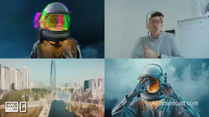 Glitch Overlay Premiere Pro template preview