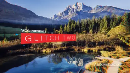 Glitch Promo Video Displays template preview