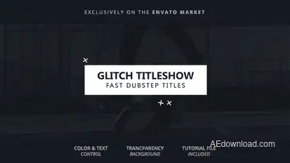 Glitch Titleshow 2 Video Displays template preview