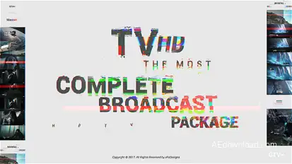 Glitch TV Complete Broadcast Graphics Package Video Displays template preview