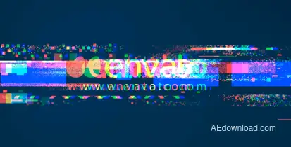 Glitches Logo Reveal (2 versions) Video Displays template preview