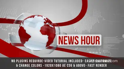Global News Intro Title Video Displays template preview