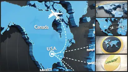 Global World Connection Video Displays template preview