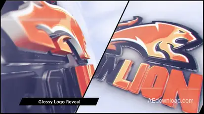 Glossy 3D Corporate Logo Video Displays template preview