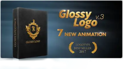 Glossy Logo | Reflection Logo Loop Video Displays template preview
