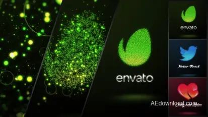 Glowing Dots Logo Video Displays template preview