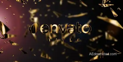 Gold Fragments Video Displays template preview