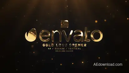 Gold Logo Opener Premiere Pro template preview