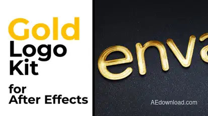 Gold Logo Title Video Displays template preview