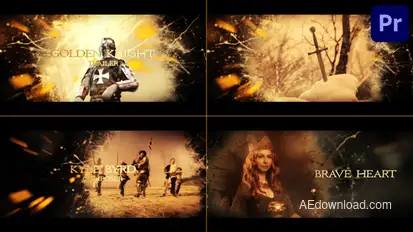 Golden Knight Trailer for Premiere Pro Premiere Pro template preview