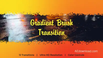 Gradient Brush Transition Video Displays template preview