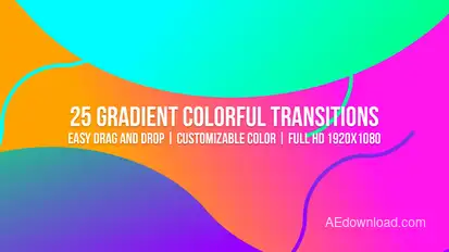 Gradient Colorful Transitions Video Displays template preview