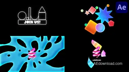 Gradient Shapes Logo for After Effects Logo Stings template preview