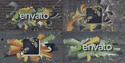 Graffiti Logo Video Displays template preview