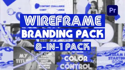 Grid Wireframe Flow: New Branding Bundle Premiere Pro template preview