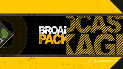 Grunge Broadcast Package Video Displays template preview