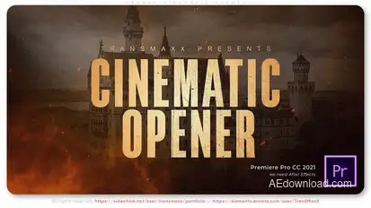 Grunge Cinematic Opener Premiere Pro template preview