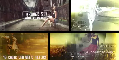 Grunge Film Style Video Displays template preview