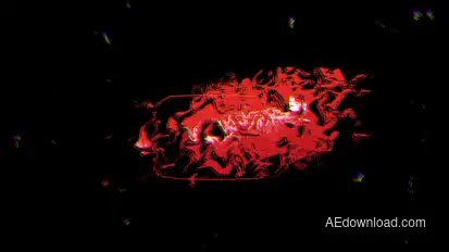 Grunge Glitch Logo Video Displays template preview