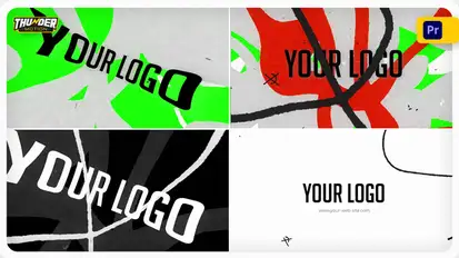 Grunge Logo Reveal Premiere Pro template preview