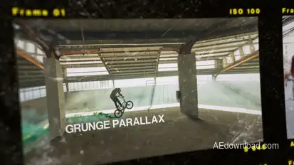 Grunge Parallax Media Slideshow Premiere Pro template preview