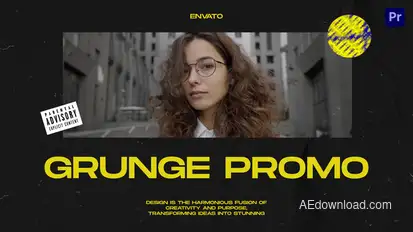 Grunge Promo v1 Mogrt Premiere Pro template preview