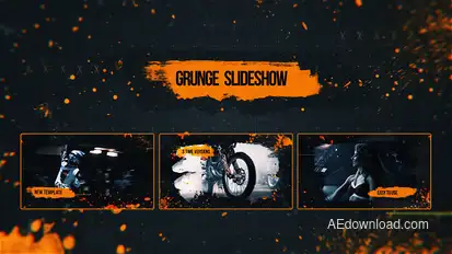 Grunge Slideshow Video Displays template preview