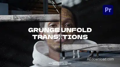 Grunge Unfold Transitions | Premiere Pro Premiere Pro template preview