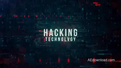 Hacking Technology Promo Video Displays template preview