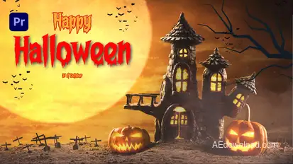 Halloween Intro | Happy Halloween MOGRT Premiere Pro template preview