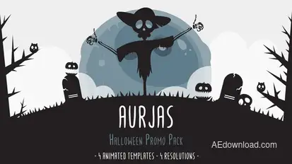 Halloween Promo Pack Video Displays template preview