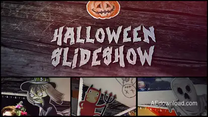 Halloween Slideshow Video Displays template preview