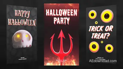 Halloween Stories Pack Video Displays template preview