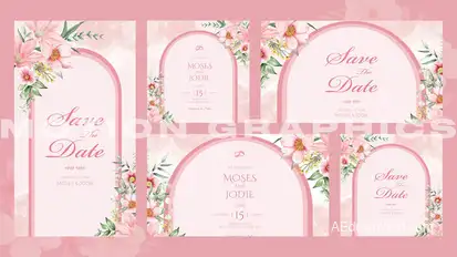 Hamburg Wedding Invitation | Mogrt Premiere Pro template preview