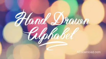 Hand Drawn Alphabet Video Displays template preview