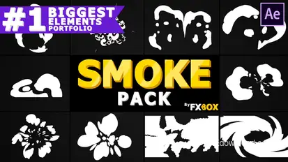 Hand-Drawn Cartoon Smoke | After Effects Video Displays template preview