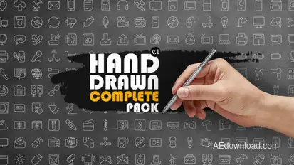 Hand Drawn Complete Pack Video Displays template preview