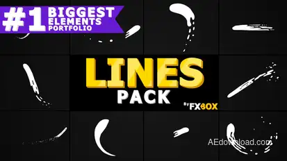 Hand Drawn Flying Lines | After Effects Video Displays template preview