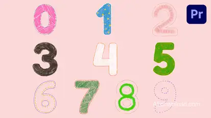 Hand Drawn Numbers | Premiere Pro Premiere Pro template preview