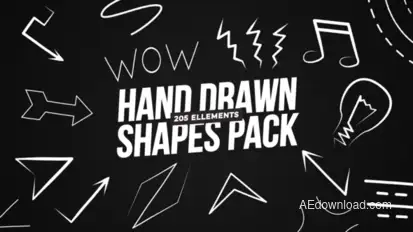 Hand Drawn Shape Pack | Premiere Pro Premiere Pro template preview