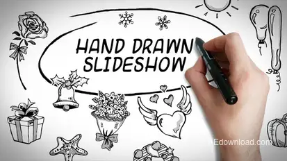 Hand Drawn Slideshow Video Displays template preview