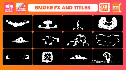 Hand Drawn Smoke FX and Titles Video Displays template preview