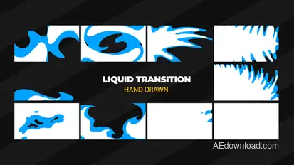 Hand Drawn Transitions Video Displays template preview