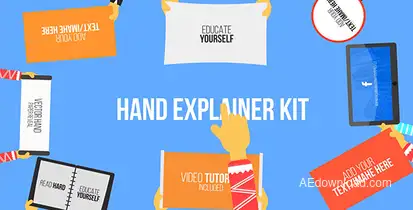 Hand Explainer Kit Video Displays template preview