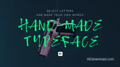 Hand Made Typeface for Premiere Pro Premiere Pro template preview