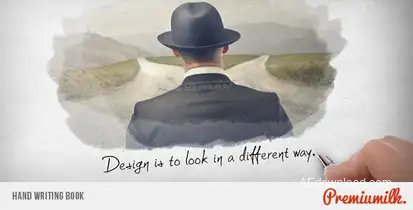 Hand Writing Book Video Displays template preview