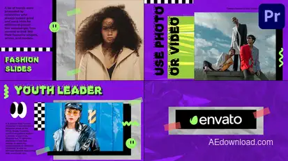 Handmade Grunge Slides for Premiere Pro Premiere Pro template preview