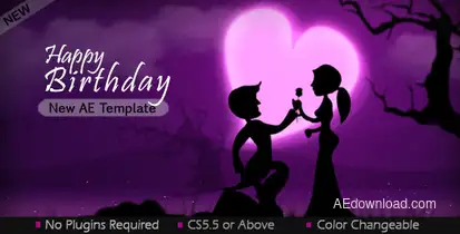 Happy Birthday  Video Displays template preview